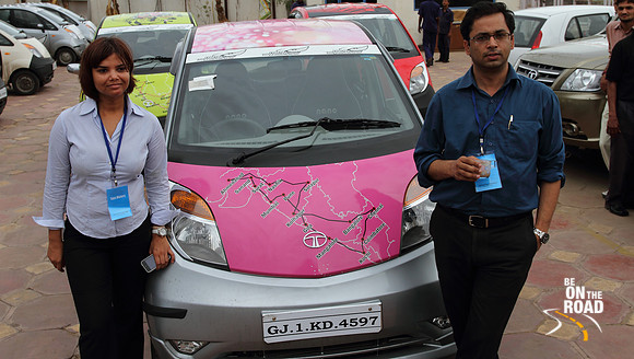 The main organizers of Nano Superdrive - Virat Khullar and Shikha Gupta