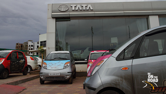 Flagging off from the Tata Motors Showroom at Ahmedabad
