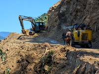 Landslide zone on the highway between Mechuka and Aalo, Arunachal Pradesh