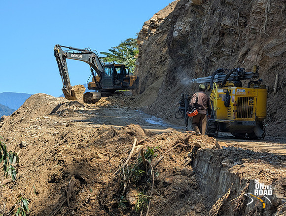 Landslide zone on the highway between Mechuka and Aalo, Arunachal Pradesh