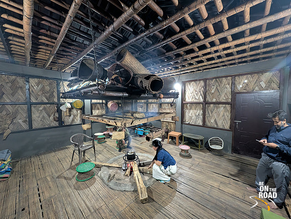 Dinner time at a traditional Galo tribal home, Arunachal Pradesh