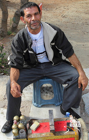 Shoe Shine Man at Selcuk, Turkey