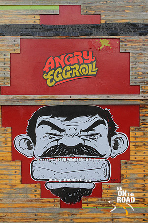 Angry Eggroll Street Graffiti in Austin, Texas