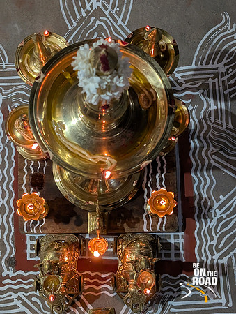A top view of Karthigai Deepam Festival celebrations at Kallidaikurichi