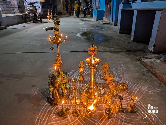 Beautiful lamps adorn Sannadhi street during Karthigai Deepam Festival