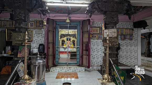 Entering the sanctum sanctorum of Chakrathalwar Temple, Karisoolnthamangalam