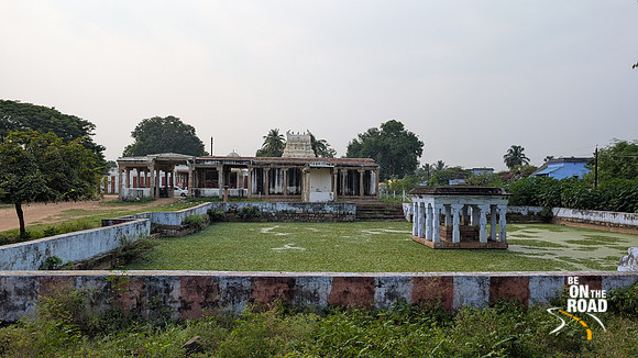 Arikesavanallur Temple as seen from the temple pond