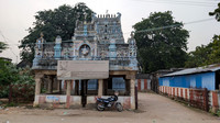 Entering the Gajendra Varadaraja Perumal Temple at Athalanallur