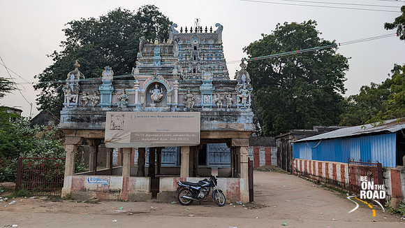 Entering the Gajendra Varadaraja Perumal Temple at Athalanallur