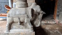 Beautiful elephant sculpture at Chepparai Natarajar Temple