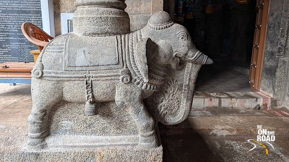 Beautiful elephant sculpture at Chepparai Natarajar Temple