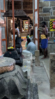 Watching abhishekam at Sivan Sannadhi - Agneeswarar Temple, Rajavallipuram