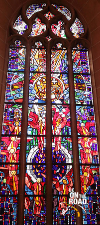 Beuatiful glass work inside Heiliggeistkirsche, Germany