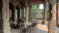 Intricate sculptures and carvings on the pillars of Bhaktavatsala Perumal Temple