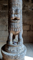 Extraordinary Yali pillar seen as soon as you enter the Bhaktavatsala Perumal temple