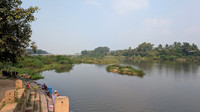 Thamirabharani river as seen from the Bhakatavatsala Perumal temple, Cheranmahadevi