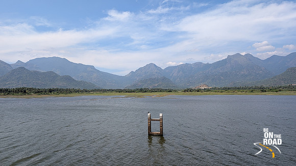 The Thirukkurungudi Large tank at the base of the Western Ghats