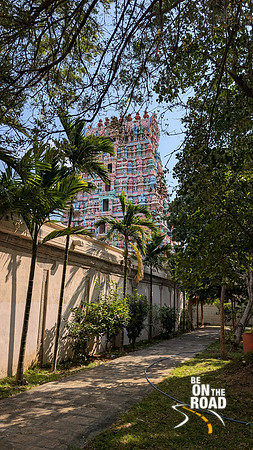 The colourful gopuram of Vanamamalai Thothatrinathan Perumal temple at Nanguneri, Tamil Nadu