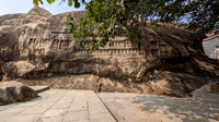 The Jain temple bas reliefs above Vettuvan Koil, Kazhugumalai