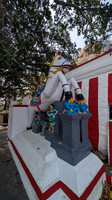 Ayyanar horse in front of temple above Vettuvan Koil