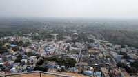 Kazhugumalai aerial view from top of the Vettuvan Koil hill