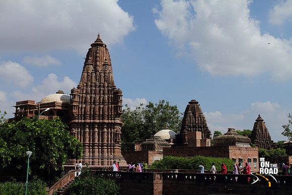 Intricately carved Mandore cenotaphs