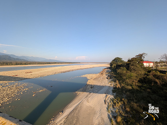 The mighty Brahmaputra river at Pasighat during the dry season