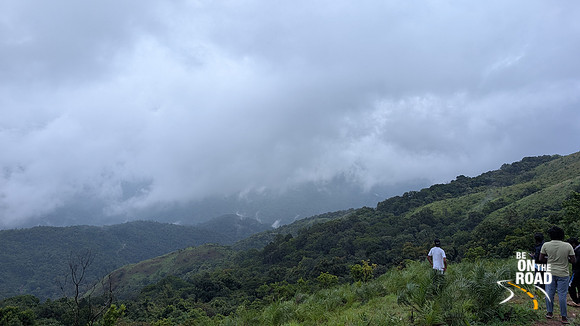 Admiring the gorgeous views of the Western Ghats at Kaginahare View Point