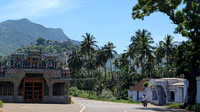 Entering the Thirumalai Murugan Temple arena