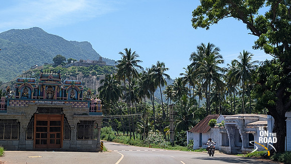 Entering the Thirumalai Murugan Temple arena