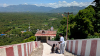The steep flight of stairs that lead to the top of the Thirumalai Murugan Temple