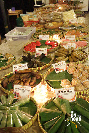 Dinner table full of tasty Jogja food