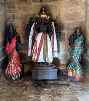Large statue of Lord Muruga and his consorts at Valiswara temple