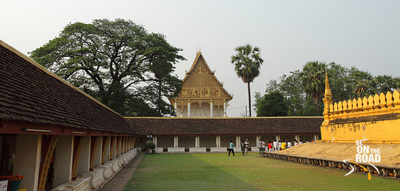 Spiritual procession in action at Phra That Luang, Vientiane, Laos
