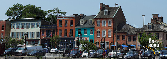 Historic Thames street of Baltimore, Maryland
