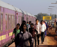 Golden chariot parked at Badami railway station