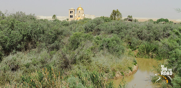 Meandering Jordan river from Jordan side