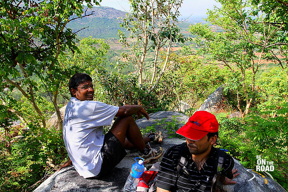 Taking a breather at a view point