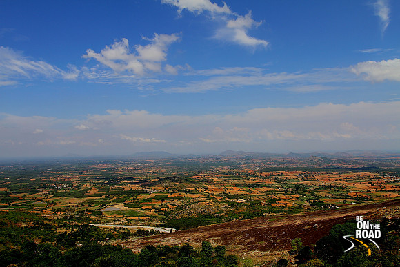 View of the villages and plains below
