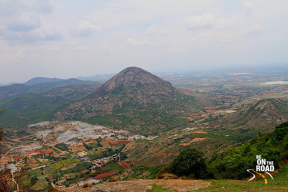 View of Quarry that lies between Chandrayana Betta and Skandagiri Hills