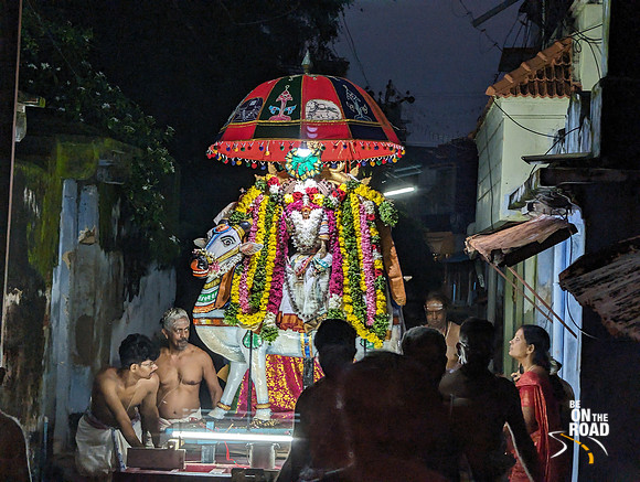 Lord Shiva on Vrishabha vahanam - Thiruvatharai festival, Kallidaikurichi