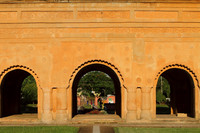 Carvings on the walls of Rang Ghar - Asia's first amphitheatre