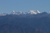 Panoramic view of some of Bhutan's tallest mountain peaks at Dochu La