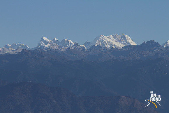 Panoramic view of some of Bhutan's tallest mountain peaks at Dochu La