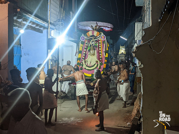 Lord Maha Vishnu visits the streets of Kallidaikurichi village for Garudai Sevai celebrations