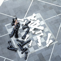 Kid and life Size Chess at Bali