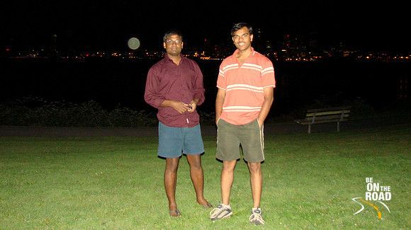 Ravi and Prashanth near Alki beach
