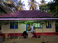 At a family friend home in Pullode, Kerala
