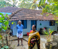 Gopi Mama and Chandrika Mami at their traditional plantation home in Pullode, Kerala