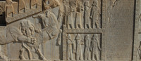 Persian empire reliefs at Persepolis, Iran